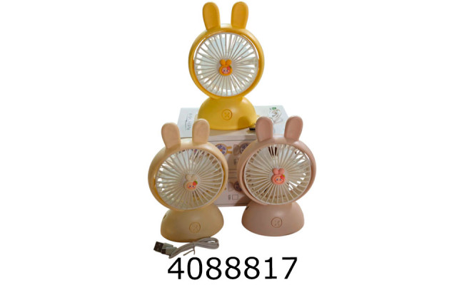 Вентилятор ручний акум. usb-зарядне 17см 2 режима 3 кольори (144) AL-30