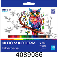 Фломастери Kite Classic 1.0мм 18 шт. (12) K-448