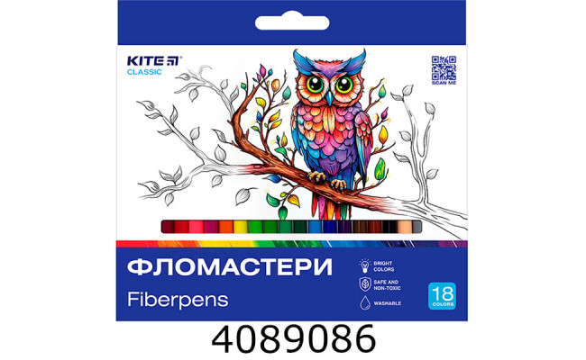 Фломастери Kite Classic 1.0мм 18 шт. (12) K-448