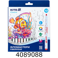 Фломастери Kite Creative Superwashable 1.0мм 12 шт. (12) K-1152