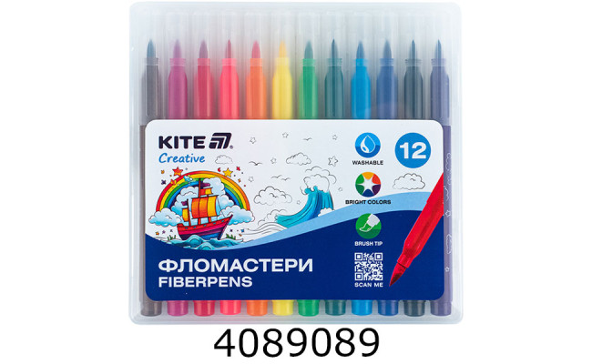 Фломастери-пензлики Kite Creative 1.0мм 12 шт. (12) K-1150
