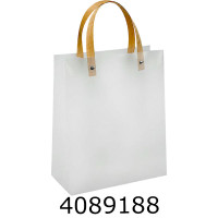 Пакет подарунковий 25*20*10см пласт. з крафт. ручками HL-311 (10) HL-311