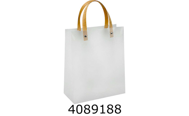 Пакет подарунковий 25*20*10см пласт. з крафт. ручками HL-311 (10) HL-311