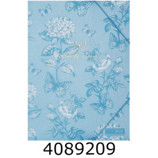 Папка на гумках пластик А4 BUROMAX ARABESKI мат. напівпроз. синьо-сірий (12) BM.3908-95