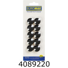Магніти 2см 10шт BLACK блістер (__) BM.0042
