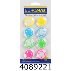 Магніти 3см 8шт SMILE блістер (__) BM.0044
