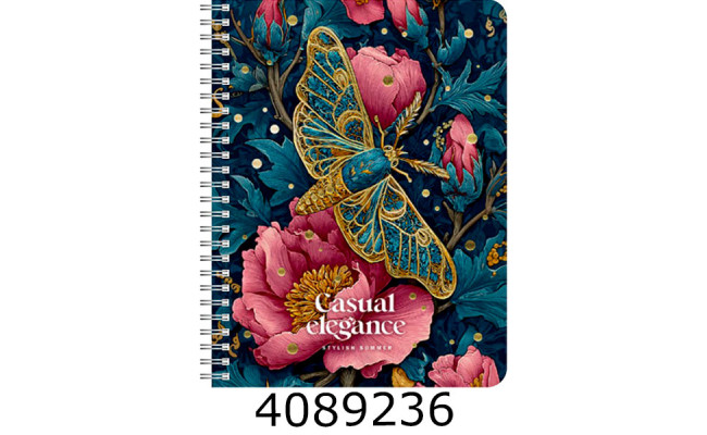 Блокнот на спір. A5 100+ арк. кл. Школярик Genius картонна обкл. мат. лам. + тисн. (12) A5-100-6151K