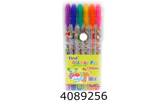 Ручка гелева в наборі 6 шт. Glitter pens  (24) 528-6