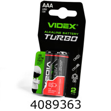 Батарейка Videx Turbo R3/4 блістер ціна за 4шт. (40/720) ААA