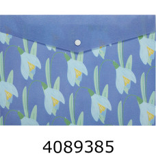 Папка конверт на кнопці A4 Buromax SNOWDROP ARABESKI напівпрозора фіолетова (12) BM.3943-07
