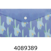 Папка конверт на кнопці DL Buromax SNOWDROP ARABESKI напівпрозора фіолетова (12) BM.3952-07