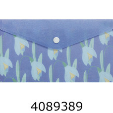 Папка конверт на кнопці DL Buromax SNOWDROP ARABESKI напівпрозора фіолетова (12) BM.3952-07