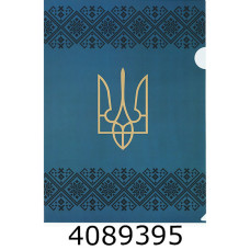 Папка - куточок А4 Buromax UKRAINE DECOR вишиванка синя(12) BM.3971-68