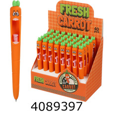 Ручка гелева авт. ZiBi Carrot pen 0.5 мм синя (40) ZB.2293