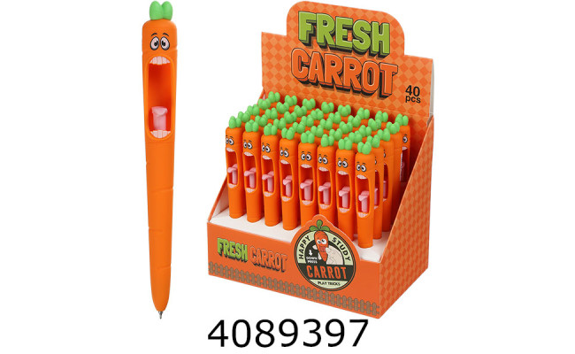 Ручка гелева авт. ZiBi Carrot pen 0.5 мм синя (40) ZB.2293
