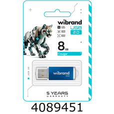 Flash USB 8Gb Wibrand 2.0 Cougar синій Wibrand