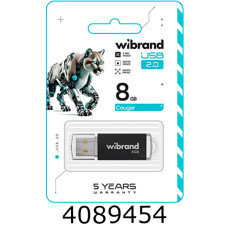 Flash USB 8Gb Wibrand 2.0 Cougar чорний Wibrand
