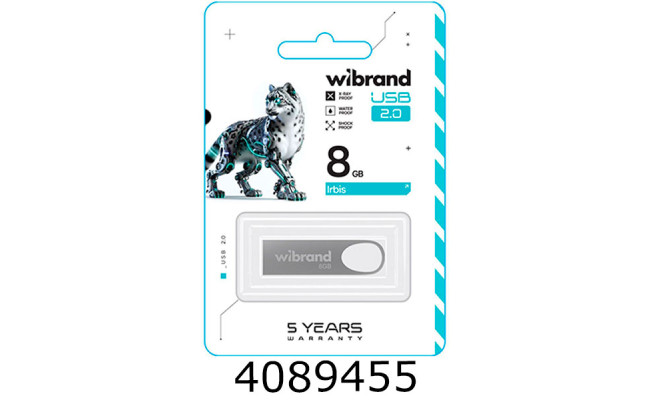 Flash USB 8Gb Wibrand 2.0 Irbis срібний Wibrand