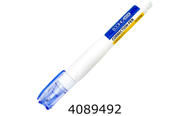 Коректор-ручка Economix 10мл мет. кінчик (12) E41351