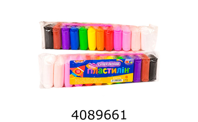 Пластилін повітряний 12 кол. *10г 120г зі стеками Hipe (200) 832775Л