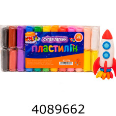 Пластилін повітряний 24 кол. *10г зі стеками Hipe (100) 832776Л