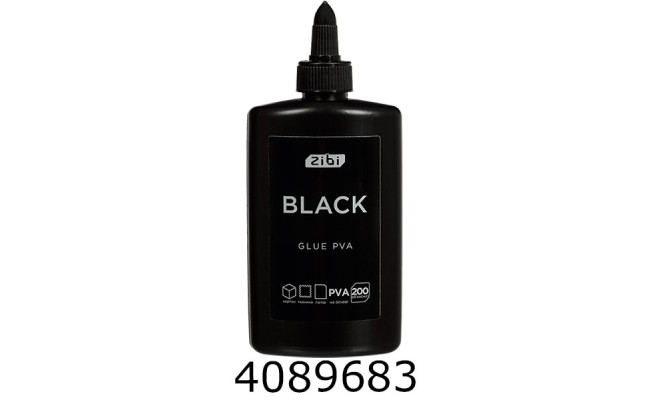 Клей ПВА 200 мл супер ковпачок-дозатор ZiBi BLACK (65) ZB.6109