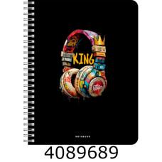 Блокнот на спір. A5 100+ арк. кл. Школярик Genius картонна обкл. мат. лам.(12) A5-100-6165K