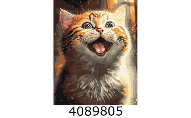 Картина по номерам 40*50см Натхненний котик © Маріанна Пащук Brushme BS53803