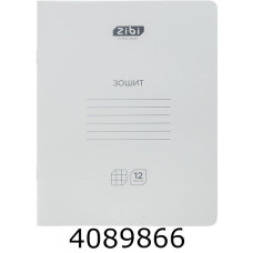 Зошит шк. 12 арк. кл. ZiBi з пласт. обкл. прозорий (20/480) ZB.17401-00K