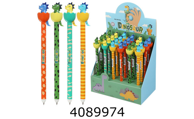 Ручка гелева авт. ZiBi DINO TAIL 0.5 мм синя (24) ZB.2292