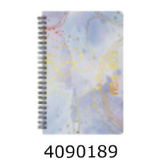 Блокнот на спір. збоку A5 80 арк. тв. обкл. кл. блакитний FOR YOU (12) BM.24572114-14