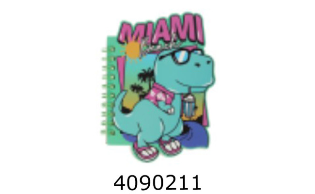 Блокнот на спір. збоку A6 60 арк. кл.фіолетовий DINO KIDS Line(12) ZB.12183.1