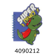 Блокнот на спір. збоку A6 60 арк. кл. зелений  DINO KIDS Line(12) ZB.12183.2