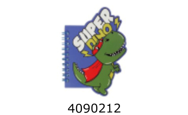 Блокнот на спір. збоку A6 60 арк. кл. зелений  DINO KIDS Line(12) ZB.12183.2