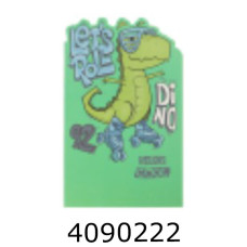 Блокнот на спір. збоку A5 32 арк. кл. зелений DINO KIDS Line(8) ZB.12862.3