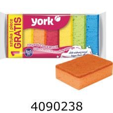 Губка д/посуду 6+1шт КОЛОР ЛЮКС  (15) (York) 030180