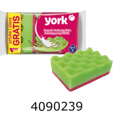 Губка д/посуду 4+1шт КОЛОР ЛЮКС  (16) (York) 030220