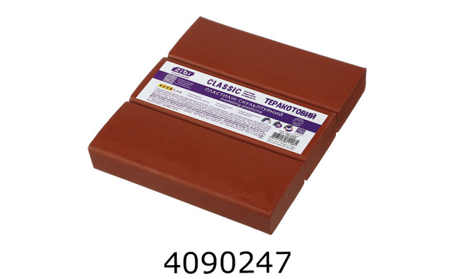 Пластилін ZiBi CLASSIC скульптурний 750 г теракотовий ZB.6290