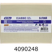 Пластилін ZiBi CLASSIC скульптурний 1000 г білий (20) ZB.62993-12 Пластилін ZiBi CLASSIC скульптурний 1000 г білий (20) ZB.62993-12
