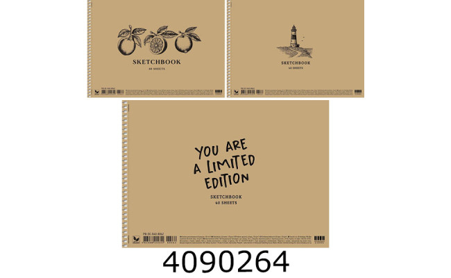 Альбом для малюв. на спір. 40 арк. Школярик 120г/м2 крафт (9/54) PB-SC-040-8062