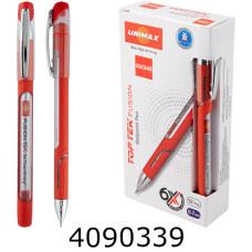 Ручка кульк. Unimax Top Tek Fusion 10 000 червона 07мм (12/144) UX-10 000-06