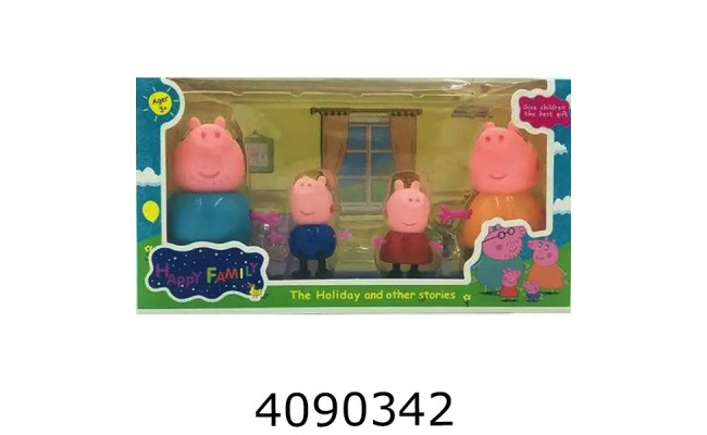 Герої Peppa Pig 4шт в коробці 32*22*7см (60/120) 7950