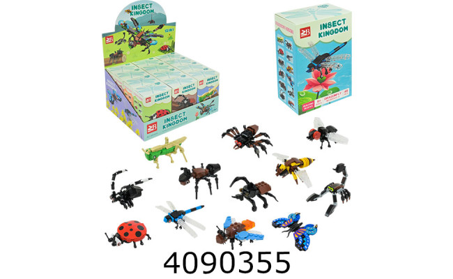 Конструктор Insect Комахи 12 видів 47-53дет. 23*19*11см (12/240/480) 88044
