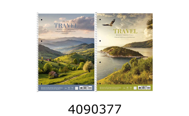 Канц. книга на спір. 80 арк. кл. Школярик Student картон ВД-лак (4/36) A4-080-6529K