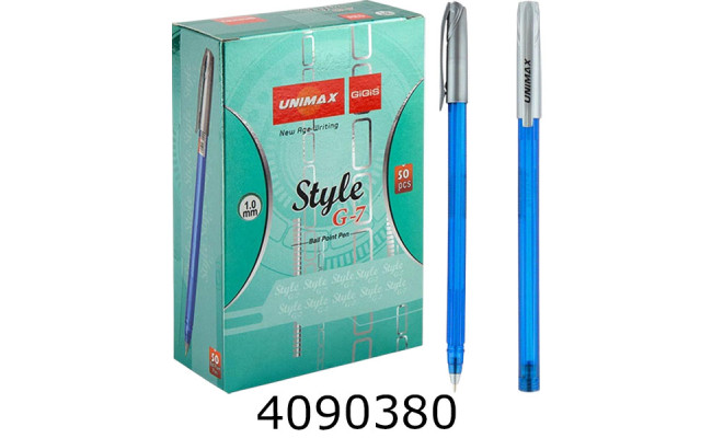 Ручка кульк. Unimax Style G7-3 синя 1мм (50) UX-103-02