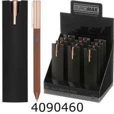 Ручка гелева авт. BUROMAX PRESTIGE GOLD 0.5 мм сині чорнила коричнева (12) BM.83101-25