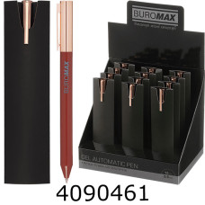 Ручка гелева авт. BUROMAX PRESTIGE GOLD 0.5 мм сині чорнила мідна (12) BM.83101-33