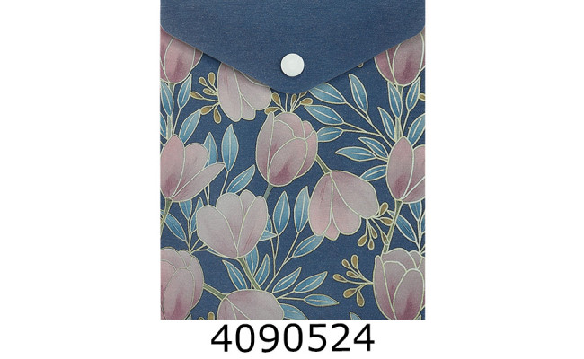 Папка конверт на кнопці А6 Buromax GRACE ARABESKII синя (6) BM.3922-02-2