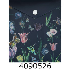 Папка конверт на кнопці А6 Buromax GLADE ARABESKI синя (6) BM.3922-02-4