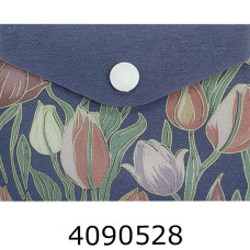 Папка конверт на кнопці A7 Buromax GARDEN ARABESKI синя (12) BM.3923-02-1